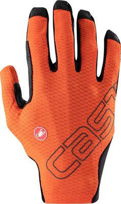 Castelli Unlimited Long Finger Gloves - Orange Rust - XS, Orange Rust